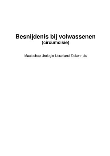 Besnijdenis bij volwassenen (circumcisie) - IJsselland Ziekenhuis