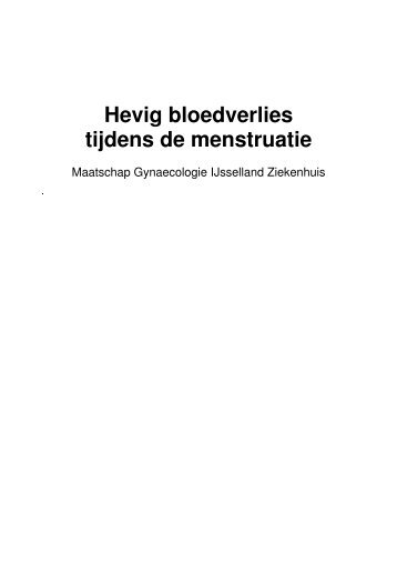 Hevig bloedverlies tijdens de menstruatie - IJsselland Ziekenhuis