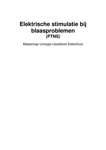 Elektrische stimulatie bij blaasproblemen - IJsselland Ziekenhuis