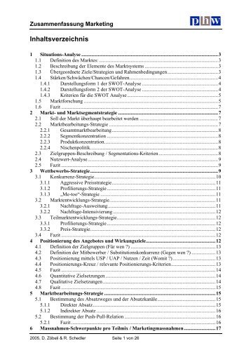 Zusammenfassung Marketing - Zoebeli-modesti.ch