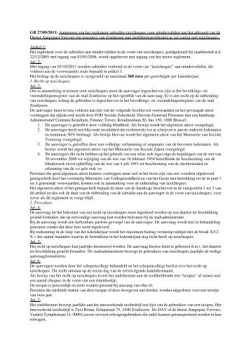 Lees de volledige tekst van het reglement. - Stad Zoutleeuw