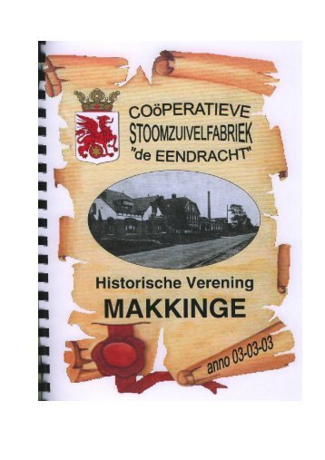 88 jr. CZ. Makkinga - Zuivelhistorie Nederland