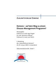 Demenz – auf dem Weg zu einem Disease-Management-Programm ...