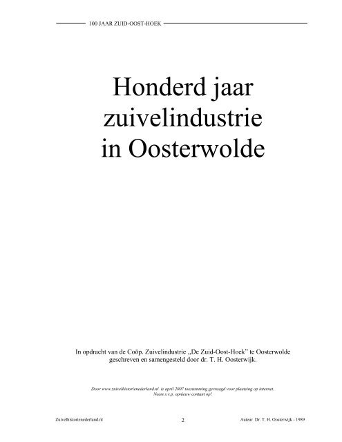 Zuid-Oost-Hoek - Zuivelhistorie Nederland