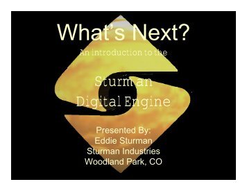 What's Next? An Introduction to the Sturman Digital Engine - EERE