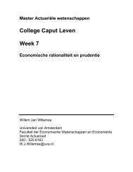 College Caput Leven Week 7 - Universiteit van Amsterdam