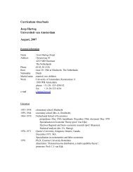 Curriculum vitae/basis Joop Hartog Universiteit van Amsterdam ...