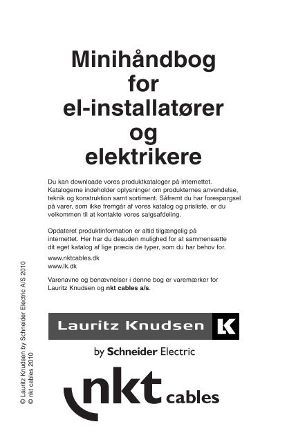 Minihåndbog for el-installatører og elektrikere - Lauritz Knudsen