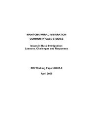 Issues in Rural Immigration - Brandon University