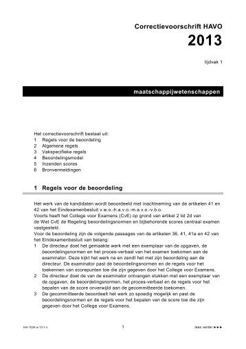 Antwoorden - Cito Arnhem - Centrale examens voortgezet onderwijs