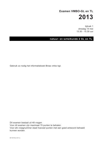 Examen VMBO-GL en TL