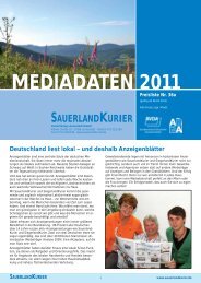 MEDIADATEN 2011 - SauerlandKurier