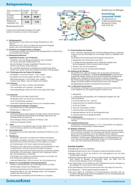 MEDIADATEN 2011 - SauerlandKurier