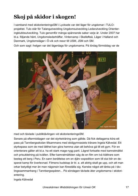 Umeskärmen Nr1 2008 - IdrottOnline Klubb