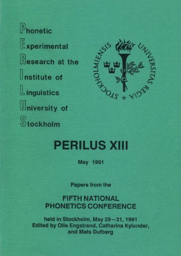 PERILUS 13 - 1991