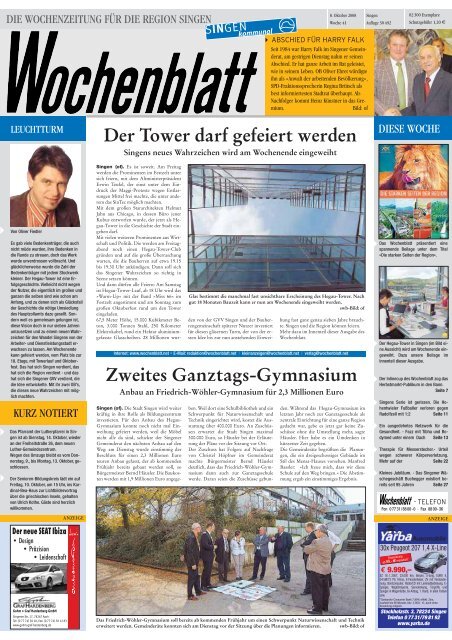 08. Okt. 2008 - Singener Wochenblatt