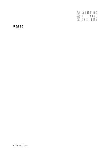 Kasse - PC CADDIE