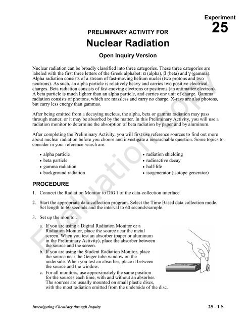 Nuclear Radiation - Vernier Software & Technology