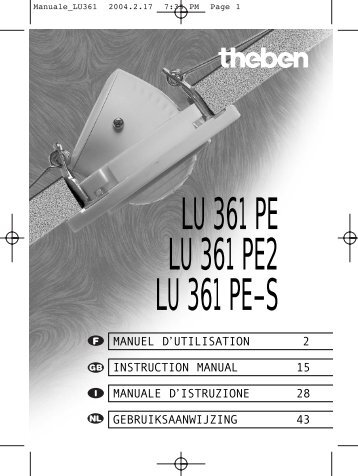 LU 361 PE LU 361 PE2 LU 361 PE-S - Duarte Neves Lda