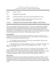 Memo format - University of Notre Dame