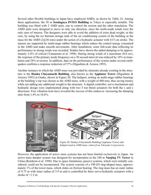 Mitigation of Motions of Tall Buildings with Specific Examples of ...