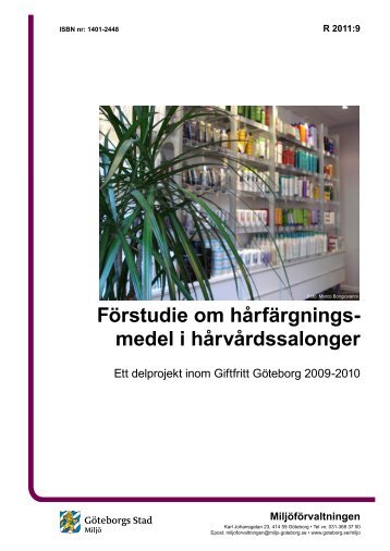 Förstudie om hårfärgningsmedel i hårvårdssalonger - Göteborg