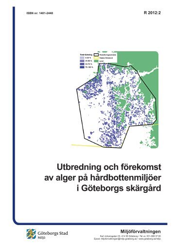 Utbredning och förekomst av alger på hårdbottenmiljöer i - Göteborg