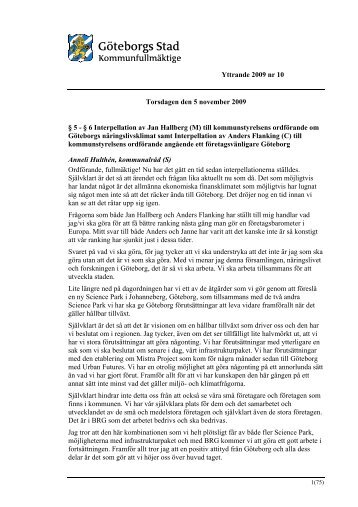 Yttrande_2009_nr_10.pdf - Göteborg