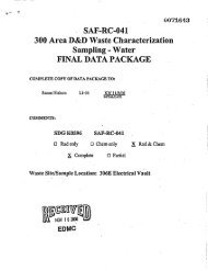 SAF-RC-041 300 Area D&D Waste Characterization ... - Hanford Site