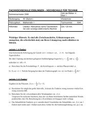 Die Lösung der Differentialgleichung - Hochschule Esslingen