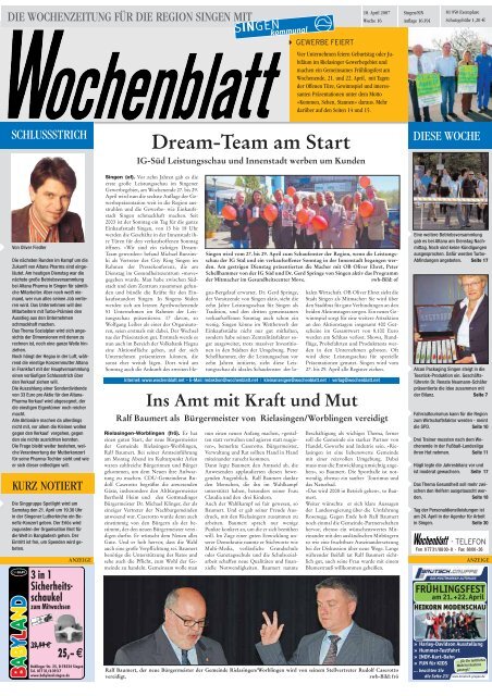 Titel SIN 16 - Singener Wochenblatt