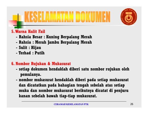 Keselamatan Dokumen bermaksud kawalan ke atas dokumen ...