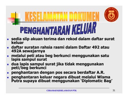 Keselamatan Dokumen bermaksud kawalan ke atas dokumen ...