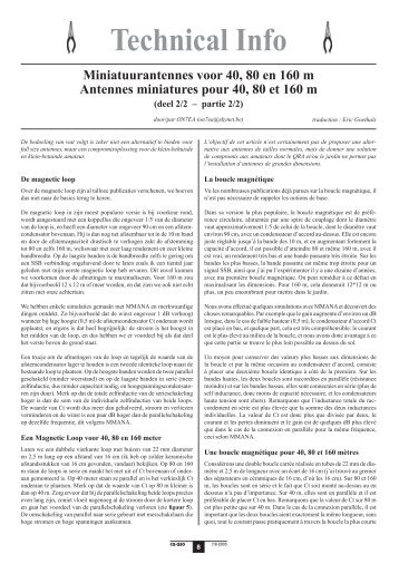 Miniatuurantennes voor 40, 80 en 160m - UBA