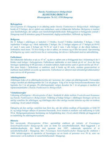 BESKRIVELSE AF KLOSTERGÅRDEN II.pdf - Domea