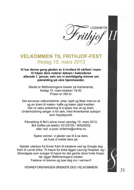 Blad nr. 2 - Losskøyta Frithjof II