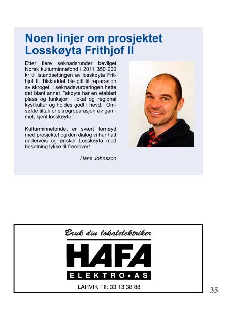 Blad nr. 2 - Losskøyta Frithjof II