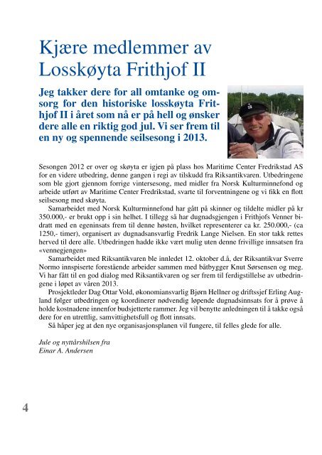 Blad nr. 2 - Losskøyta Frithjof II