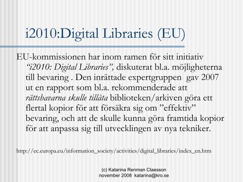 Arkiv och bibliotek på nätet - Juridicum