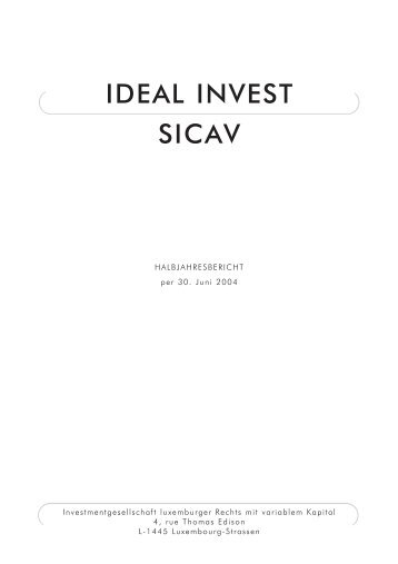 IDEAL INVEST SICAV - acarda