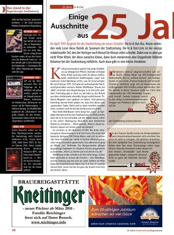 In & Out - Regensburger Stadtzeitung