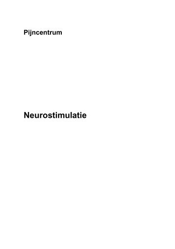 Neurostimulatie - Lievensberg ziekenhuis