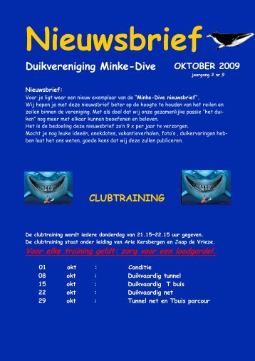 Duikvereniging Minke-Dive OKTOBER 2009