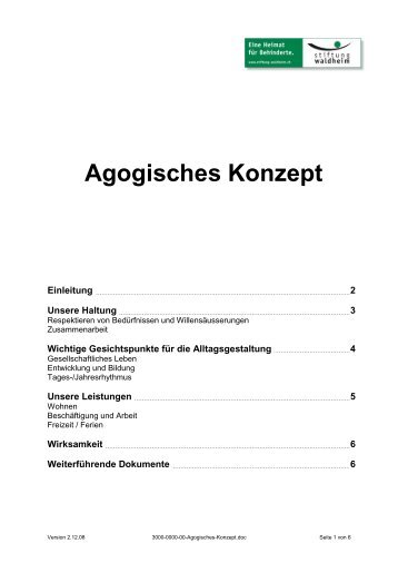 Agogisches Konzept