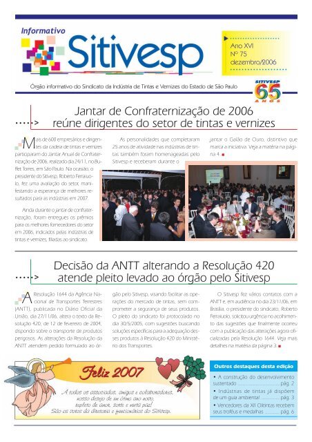 Edição nº 75 - dezembro/2006 - Sitivesp