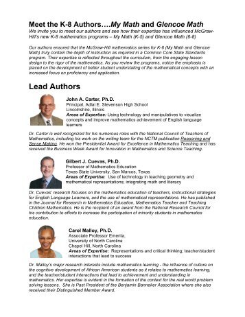 Meet Our Authors - MHEonline.com