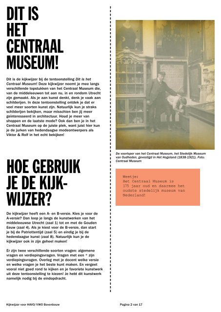 Kijkwijzer Dit is het Centraal Museum! - Centraal Museum Utrecht