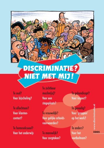 Download de brochure 'Discriminatie? Niet met mij!' - Art.1