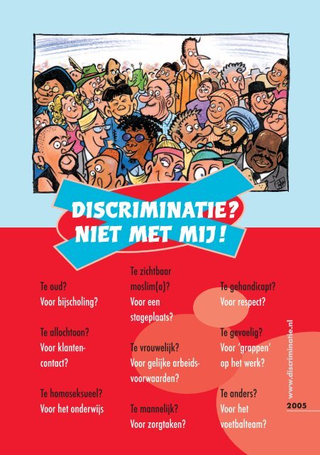 Download de brochure 'Discriminatie? Niet met mij!' - Art.1