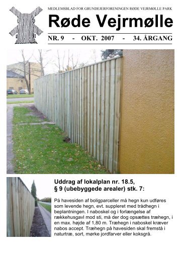 RVP-bladet, oktober 2007 - Grundejerforeningen Røde Vejrmølle Park